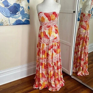 Betsey Johnson Tropical Floral Print Maxi Dress - NWT - Size 4